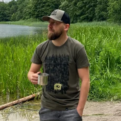 Fjord Nansen Czapki Letnie|Czapka z daszkiem TRUCKER CAP BWAH olive/black