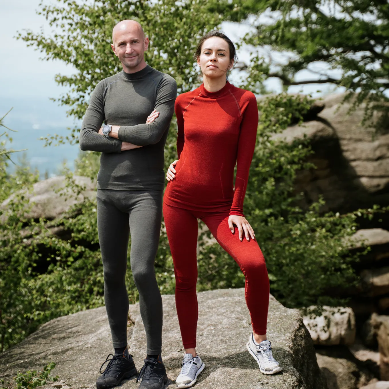 Fjord Nansen Bielizna|Getry OXIVA MERINO LEGGINGS deep forest