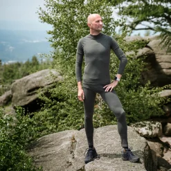 Fjord Nansen Bielizna|Getry OXIVA MERINO LEGGINGS deep forest