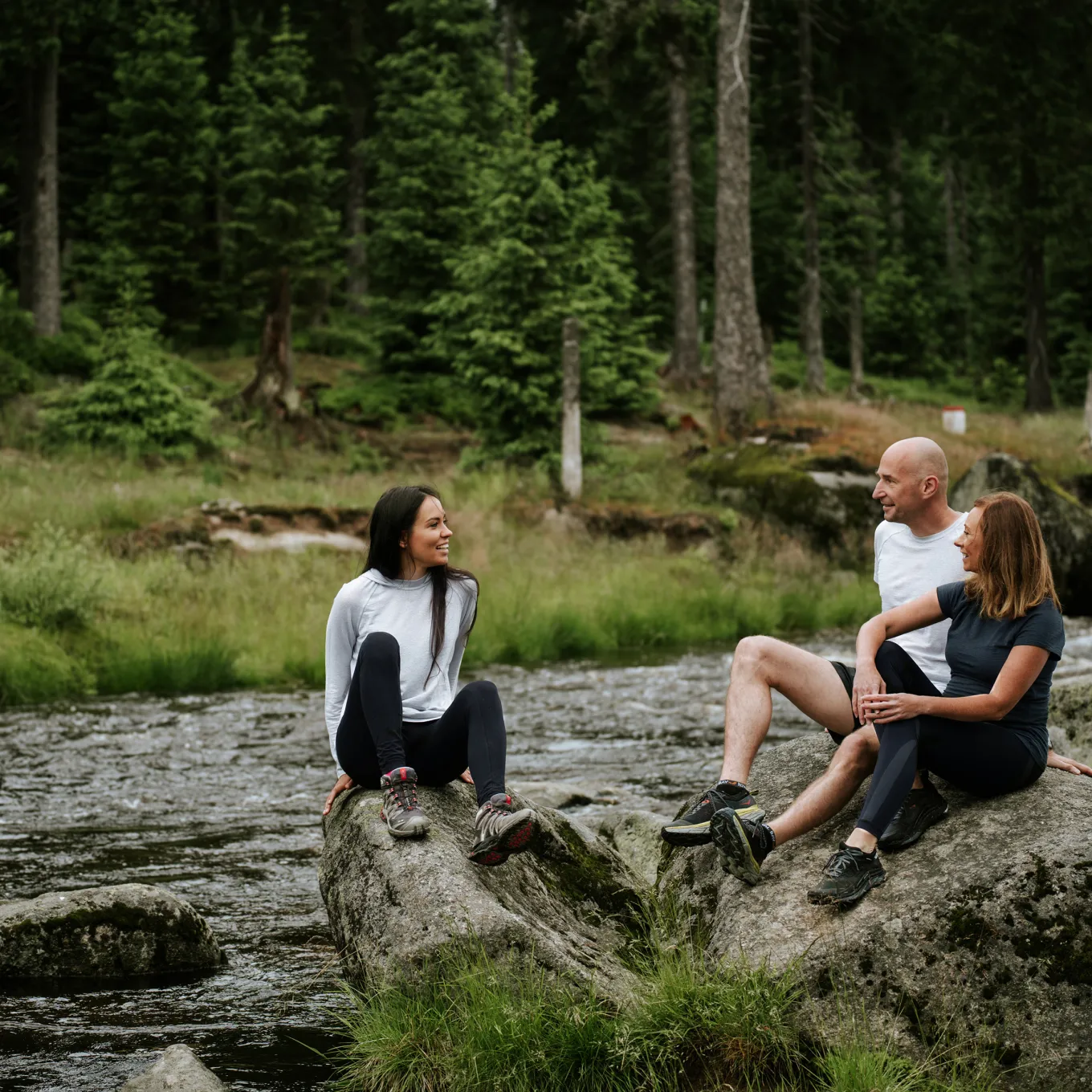 Fjord Nansen Koszulki|Bielizna|Koszulka CHILO T-SHIRT WOMEN rocky grey
