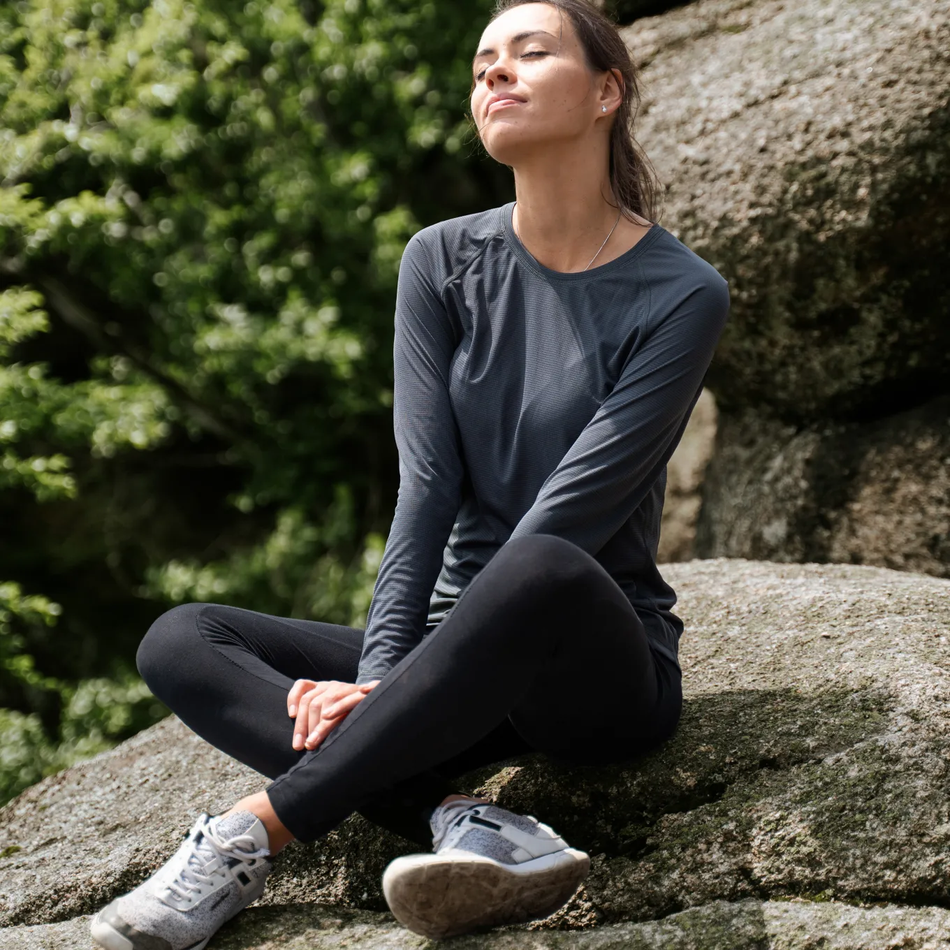 Fjord Nansen Koszulki|Bielizna|Koszulka RIX LONGSLEEVE WOMEN rocky grey