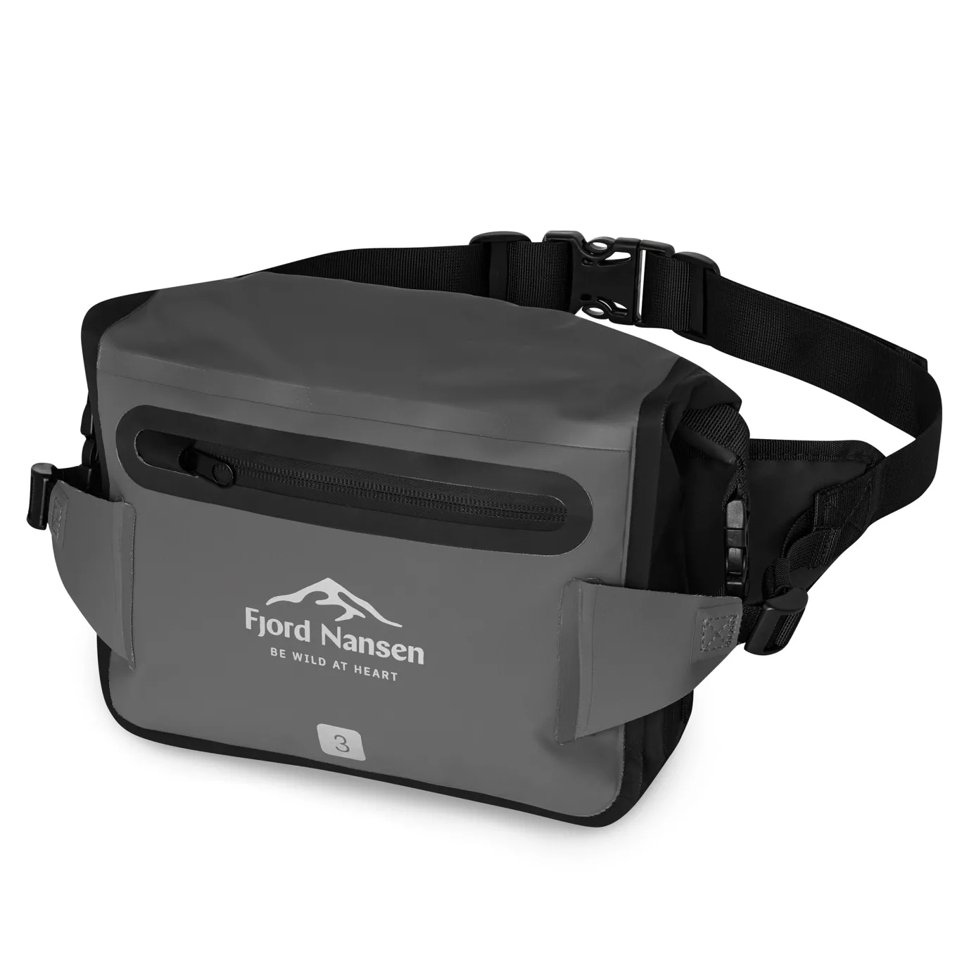 Fjord Nansen Saszetki I Portfele|Wodoodporna torba biodrowa HIP BAG 3L grey