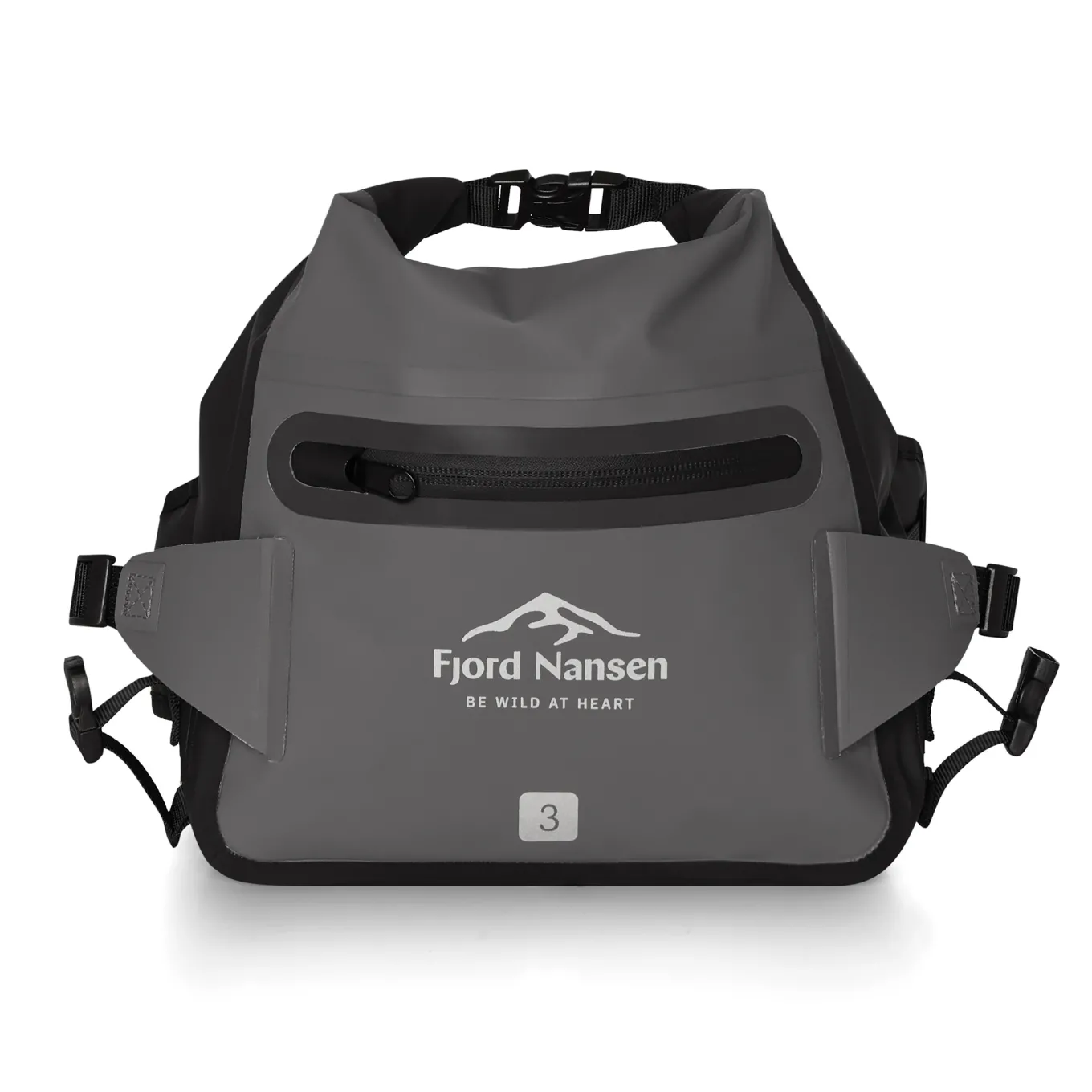 Fjord Nansen Saszetki I Portfele|Wodoodporna torba biodrowa HIP BAG 3L grey